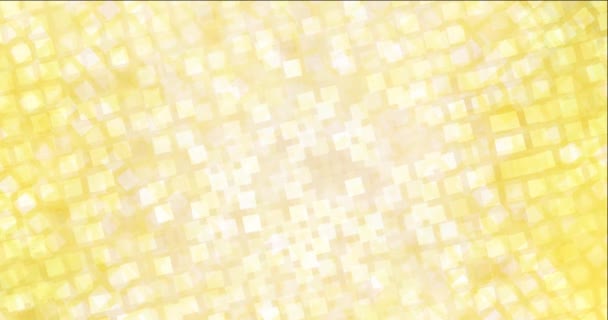 4К петля светло-желтая абстрактная анимация с ромбом. — стоковое видео