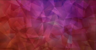 4K koyu pembe, kırmızı çokgen soyut animasyon.