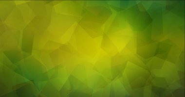 4K koyu yeşil, çokgen malzemeli sarı video.