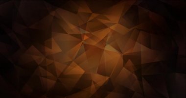 4K çokgen malzemelerle koyu kahverengi video döngüsü.