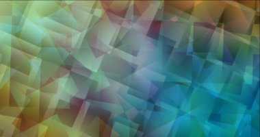 4K döngü açık mavi, sarı görüntüler çokgen biçiminde.