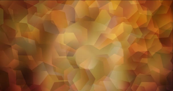 Vidéo en boucle 4K orange foncé avec hexagones. — Video