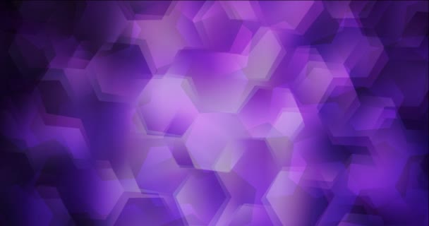 4K looping dark purple flowing video with hexagons. — Stock Video