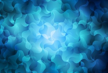 Bükülmüş çizgileri olan hafif BLUE vektör düzeni. Basit eğri biçiminde parlak renkli bir illüstrasyon. Cep telefonu ekranları için arkaplan.