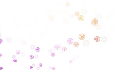 Açık Pembe, noktalı kırmızı vektör arkaplanı. Doğa tarzında renkli baloncuklu soyut illüstrasyon. Reklamlar, broşürler için desen.