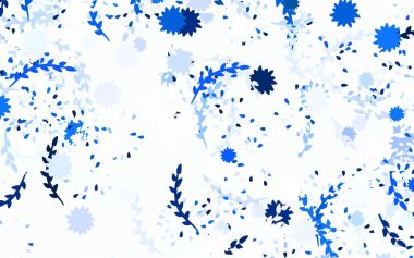 Açık gri vektör, çiçekli, güllü doğal arka plan. Beyaz arka planda çiçeklerin dekoratif tasarımı. Duvar kağıdı tasarımınız için yeni bir doku.