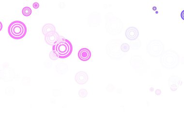 Açık pembe, köpüklü mavi vektör arkaplan. Soyut arka planda bulanık kabarcıklar ve renkli gradyan. Güzel web siteleri için desen.