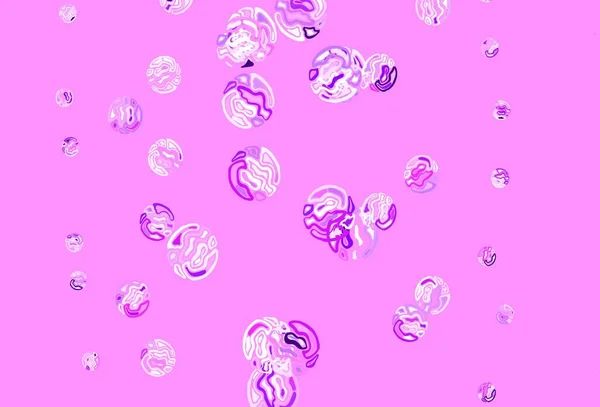 Світло Фіолетова Рожева Векторна Текстура Дисками Розмиті Бульбашки Абстрактному Тлі — стоковий вектор