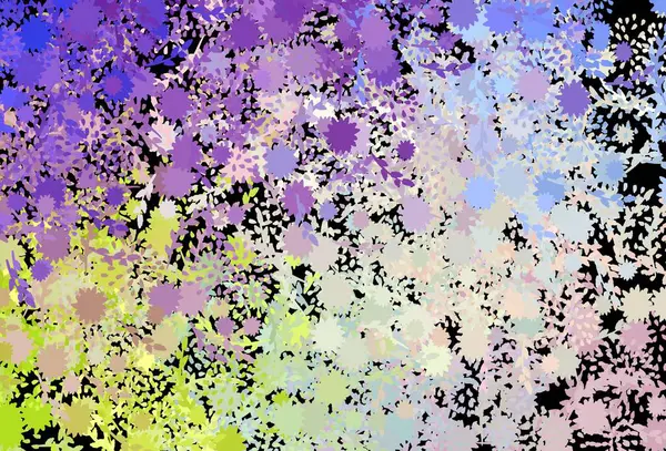 Тёмный Многоцветный Векторный Рисунок Случайными Формами Красочные Хаотические Формы Градиентом — стоковый вектор