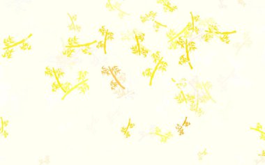 Açık Turuncu vektör soyut desenli dallar. Yaprakları ve dalları olan modern soyut illüstrasyon. İşiniz için yeni tasarım.