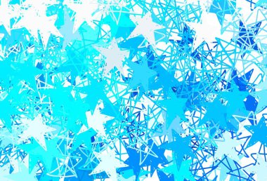 Renkli yıldızlı hafif Mavili vektör arkaplanı. Yıldızlı parlak renkli illüstrasyon. Astroloji web siteleri için desen.