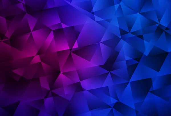 Dark Pink Blue Vector Polygon Abstract Background Inglês Ilustração Poligonal — Vetor de Stock