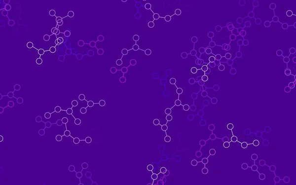 Світло Фіолетовий Рожевий Векторний Візерунок Мережею Штучного Інтелекту Абстрактна Ілюстрація — стоковий вектор