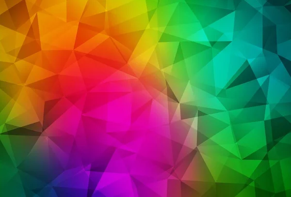 Dark Multicolor Vecteur Low Poly Layout Illustration Polygonale Lumineuse Élégante — Image vectorielle