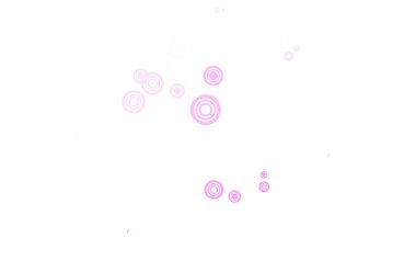 Açık Mor, küreli pembe vektör deseni. Parlak renkli soyut çemberlerin olduğu bir resim. İş ilanınız için tasarım.