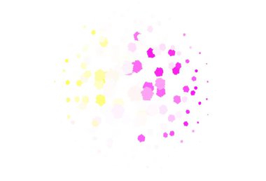 Açık pembe, soyut şekilli sarı vektör arkaplan. Soyut gradyan şekilli basit renkli çizimler. Web siteniz için basit tasarım.