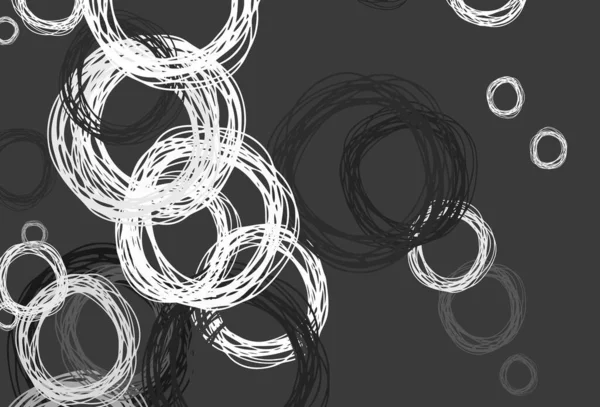 Modèle Vectoriel Gris Clair Avec Cercles Bulles Floues Sur Fond — Image vectorielle