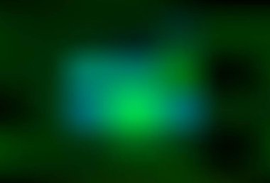 Koyu yeşil vektör bulanık şablon. Gradyan tasarımlı, soyut, ışıltılı çizimler. Marka kitabı için zarif bir arkaplan.