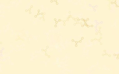 Açık Pembe, sarı vektör arkaplan ve yapay zeka formları. Renkli yapay zeka yapısı, eğimli çizgiler ve noktalar. Bilim için desen, geleceksel tasarımlar..