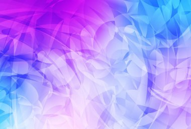 Açık pembe, Memphis şekilli mavi vektör arkaplan. Rastgele şekillerle soyut tarzda dekoratif tasarım. Bir cep telefonu için arka plan.