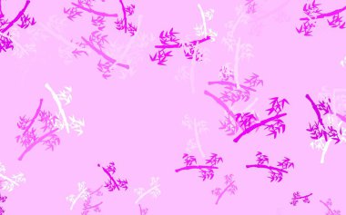 Açık renkli vektör, dalları olan doğal bir arkaplan. Yaprakları ve dalları olan modern soyut illüstrasyon. Marka kitabınız için yeni şablon.