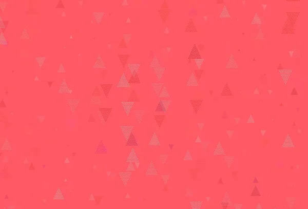 Шаблон Светло Красного Вектора Кристаллами Треугольниками Декоративный Дизайн Абстрактном Стиле — стоковый вектор