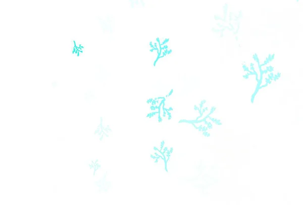 Светло Зеленая Векторная Задница Сапфиром Иллюстрация Каракулями Абстрактном Шаблоне Ручной — стоковый вектор