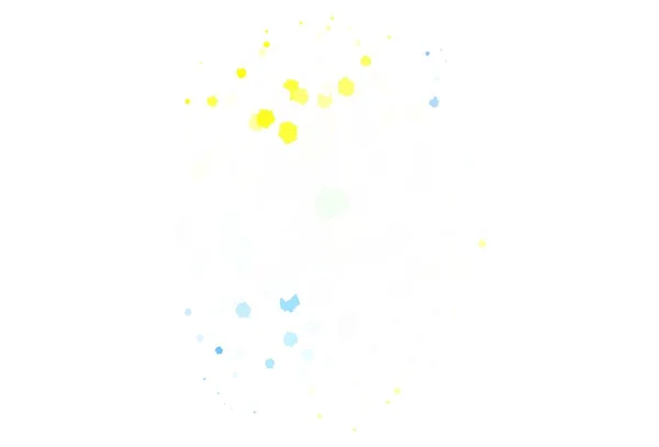 ライトブルー カオス状のイエローベクトルテンプレート 抽象的なグラデーションのシンプルなカラフルなイラスト 名刺のモダンなデザイン — ストックベクタ