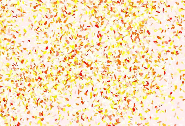 葉を持つ薄黄色のベクトル抽象パターン ドアスタイルの葉で色鮮やかなイラストを輝いています 手描きのウェブ用デザイン — ストックベクタ