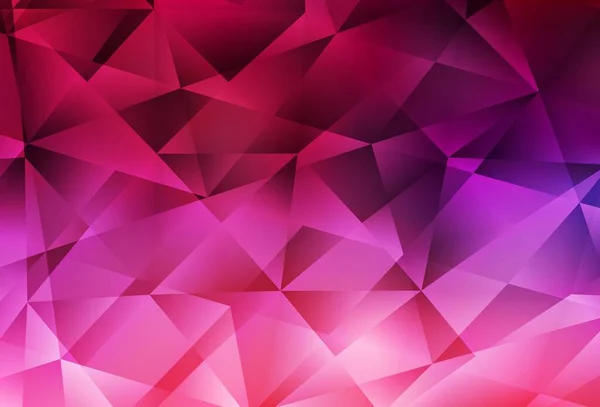 Modèle Triangles Dégradé Vectoriel Violet Foncé Rose Illustration Abstraite Polygonale — Image vectorielle