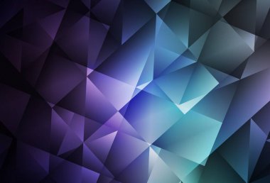 Koyu pembe, mavi vektör düşük polimerli doku. Üçgenli modern soyut çizim. Bir markanın arkaplanı için desen.