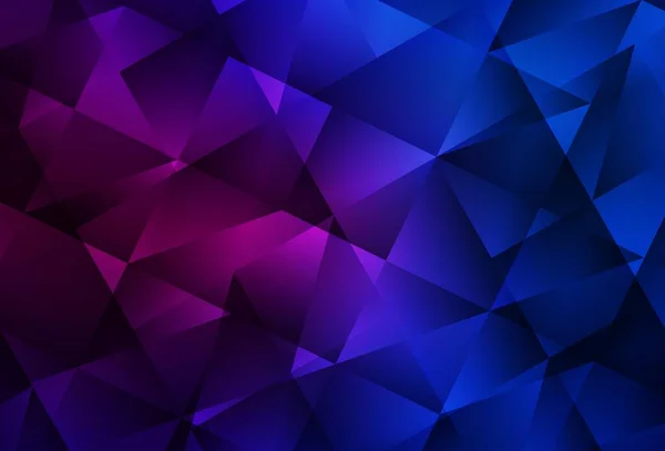Dark Pink Blue Vector Polygonal Background Creative Illustration Halftone Style — Stock Vector