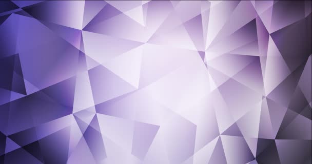 4K smyčka světle fialové video s polygonálními tvary. — Stock video
