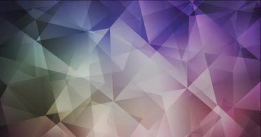 4K koyu pembe, yeşil çokgen soyut görüntü döngüsü.