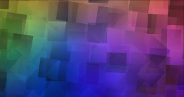 4K dikdörtgenler ile koyu çok renkli video döngüsü.