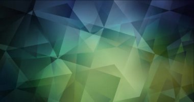 4K koyu mavi, yeşil çokgen video görüntüsü.