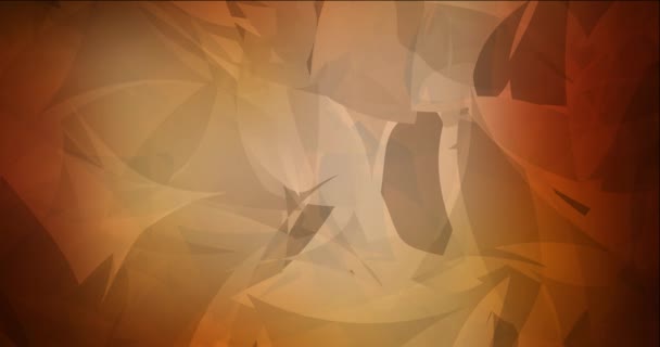 4K loop animazione arancione scuro con forme casuali. — Video Stock