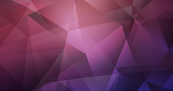 4K looping dark purple, pink video with polygonal materials. — Stock Video