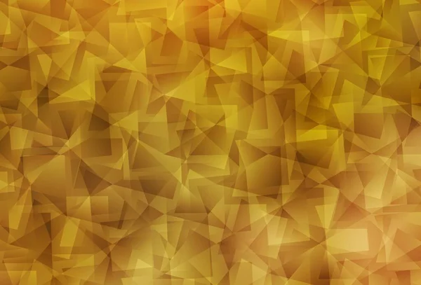 Темно Желтый Вектор Низкой Текстурой Полюсов Красочная Абстрактная Иллюстрация Треугольниками — стоковый вектор