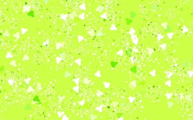 Açık yeşil, Memphis şekilli sarı vektör arkaplan. Rastgele şekillerle soyut tarzda dekoratif tasarım. Web siteniz için basit tasarım.