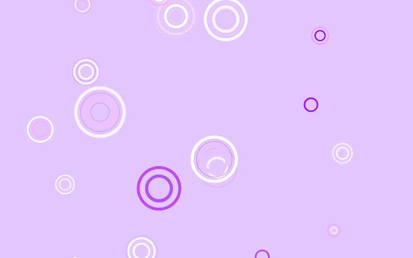 浅紫色 粉色矢量模板与圆圈 用自然风格的彩色气泡作摘要说明 未来主义广告的模式 小册子 — 图库矢量图片