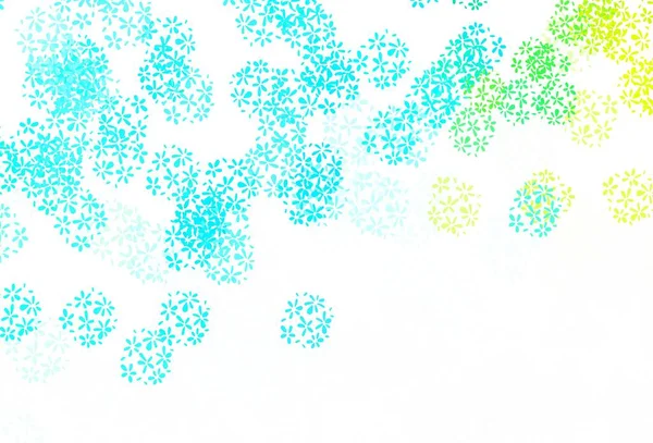 Azul Claro Verde Vector Doodle Diseño Con Hojas Ilustración Creativa — Vector de stock