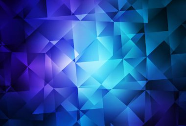 Koyu mavi vektör çokgen şablon. Üçgenli modern soyut çizim. Cep telefonunun arka planının şablonu.