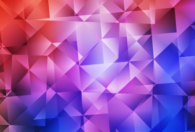 Açık mavi, kırmızı vektör soyut çokgen arkaplan. Gradyanı olan üçgen geometrik örnek. Web siteniz için çokgen tasarım.