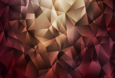 Açık kırmızı, sarı vektör eğimli üçgen desen. Origami tarzında gradyan ile geometrik çizim. İş tasarımınız için yepyeni bir tarz.