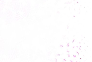 Açık pembe vektör doğal desenli yapraklı. Yapraklı karalama tarzında yeni renkli çizimler. İşiniz için yepyeni bir tasarım..