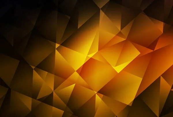 Naranja Oscuro Vector Triángulo Textura Del Mosaico Ilustración Colorida Estilo — Vector de stock