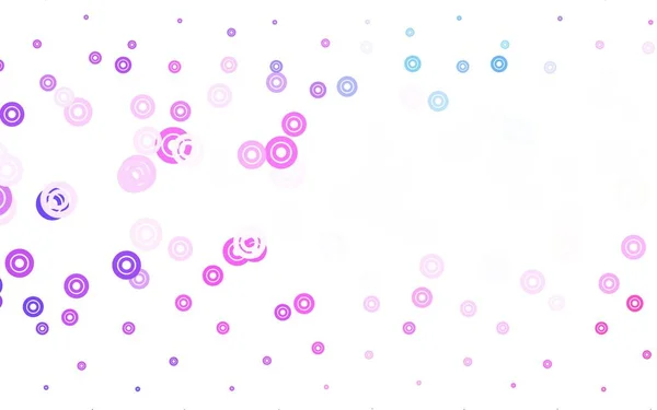 Világos Rózsaszín Kék Vektor Háttér Buborékok Gyönyörű Színes Illusztráció Elmosódott — Stock Vector