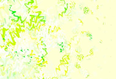 Light Green, Yellow vector backdrop with curved lines. A shining illustration, which consists of curved lines. Brand new design for your ads, poster, banner. clipart