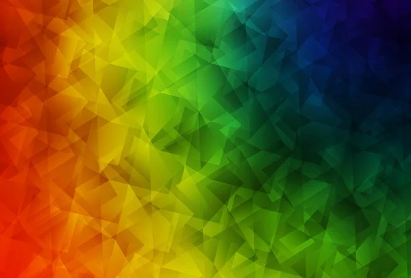 Dark Multicolor Vektor Polygon Abstraktes Layout Bunte Abstrakte Illustration Mit — Stockvektor